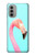 S3708 ピンクのフラミンゴ Pink Flamingo Motorola Moto G51 5G バックケース、フリップケース・カバー