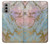 S3717 ローズゴールドブルーパステル大理石グラフィックプリント Rose Gold Blue Pastel Marble Graphic Printed Motorola Moto G51 5G バックケース、フリップケース・カバー