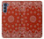 S3355 赤バンダナパターン Bandana Red Pattern Motorola Edge S30 バックケース、フリップケース・カバー