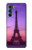 S3447 エッフェルパリの夕日 Eiffel Paris Sunset Motorola Edge S30 バックケース、フリップケース・カバー