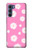 S3500 ピンクの花柄 Pink Floral Pattern Motorola Edge S30 バックケース、フリップケース・カバー