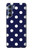 S3533 ブルーの水玉 Blue Polka Dot Motorola Edge S30 バックケース、フリップケース・カバー