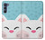 S3542 かわいい猫漫画 Cute Cat Cartoon Motorola Edge S30 バックケース、フリップケース・カバー