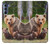 S3558 くまの家族 Bear Family Motorola Edge S30 バックケース、フリップケース・カバー
