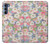 S3688 花の花のアートパターン Floral Flower Art Pattern Motorola Edge S30 バックケース、フリップケース・カバー