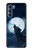 S3693 グリムホワイトウルフ満月 Grim White Wolf Full Moon Motorola Edge S30 バックケース、フリップケース・カバー