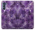 S3713 パープルクォーツアメジストグラフィックプリント Purple Quartz Amethyst Graphic Printed Motorola Edge S30 バックケース、フリップケース・カバー