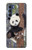 S3793 かわいい赤ちゃん雪パンダのペイント Cute Baby Panda Snow Painting Motorola Edge S30 バックケース、フリップケース・カバー