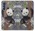 S3793 かわいい赤ちゃん雪パンダのペイント Cute Baby Panda Snow Painting Motorola Edge S30 バックケース、フリップケース・カバー