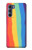 S3799 かわいい縦水彩レインボー Cute Vertical Watercolor Rainbow Motorola Edge S30 バックケース、フリップケース・カバー