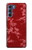 S3817 赤い花の桜のパターン Red Floral Cherry blossom Pattern Motorola Edge S30 バックケース、フリップケース・カバー