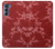 S3817 赤い花の桜のパターン Red Floral Cherry blossom Pattern Motorola Edge S30 バックケース、フリップケース・カバー
