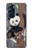 S3793 かわいい赤ちゃん雪パンダのペイント Cute Baby Panda Snow Painting Motorola Edge X30 バックケース、フリップケース・カバー