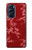 S3817 赤い花の桜のパターン Red Floral Cherry blossom Pattern Motorola Edge X30 バックケース、フリップケース・カバー