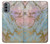 S3717 ローズゴールドブルーパステル大理石グラフィックプリント Rose Gold Blue Pastel Marble Graphic Printed Motorola Moto G31 バックケース、フリップケース・カバー