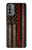 S3804 消防士メタルレッドラインフラググラフィック Fire Fighter Metal Red Line Flag Graphic Motorola Moto G31 バックケース、フリップケース・カバー