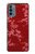 S3817 赤い花の桜のパターン Red Floral Cherry blossom Pattern Motorola Moto G31 バックケース、フリップケース・カバー