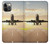 S3837 飛行機離陸日の出 Airplane Take off Sunrise iPhone 12, iPhone 12 Pro バックケース、フリップケース・カバー
