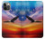 S3841 白頭ワシ カラフルな空 Bald Eagle Flying Colorful Sky iPhone 12, iPhone 12 Pro バックケース、フリップケース・カバー