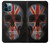 S3848 イギリスの旗の頭蓋骨 United Kingdom Flag Skull iPhone 12 Pro Max バックケース、フリップケース・カバー
