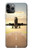 S3837 飛行機離陸日の出 Airplane Take off Sunrise iPhone 11 Pro バックケース、フリップケース・カバー