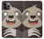 S3855 ナマケモノの顔の漫画 Sloth Face Cartoon iPhone 11 Pro Max バックケース、フリップケース・カバー