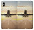S3837 飛行機離陸日の出 Airplane Take off Sunrise iPhone XS Max バックケース、フリップケース・カバー