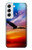 S3841 白頭ワシ カラフルな空 Bald Eagle Flying Colorful Sky Samsung Galaxy S22 バックケース、フリップケース・カバー