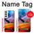 S3841 白頭ワシ カラフルな空 Bald Eagle Flying Colorful Sky Samsung Galaxy S22 バックケース、フリップケース・カバー
