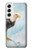 S3843 白頭ワシと氷 Bald Eagle On Ice Samsung Galaxy S22 バックケース、フリップケース・カバー