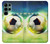 S3844 輝くサッカー サッカーボール Glowing Football Soccer Ball Samsung Galaxy S22 Ultra バックケース、フリップケース・カバー