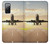 S3837 飛行機離陸日の出 Airplane Take off Sunrise Samsung Galaxy S20 FE バックケース、フリップケース・カバー