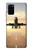 S3837 飛行機離陸日の出 Airplane Take off Sunrise Samsung Galaxy S20 Plus, Galaxy S20+ バックケース、フリップケース・カバー