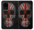 S3848 イギリスの旗の頭蓋骨 United Kingdom Flag Skull Samsung Galaxy S20 Ultra バックケース、フリップケース・カバー