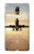 S3837 飛行機離陸日の出 Airplane Take off Sunrise Samsung Galaxy Note 4 バックケース、フリップケース・カバー
