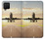 S3837 飛行機離陸日の出 Airplane Take off Sunrise Samsung Galaxy A12 バックケース、フリップケース・カバー