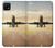 S3837 飛行機離陸日の出 Airplane Take off Sunrise Samsung Galaxy A22 5G バックケース、フリップケース・カバー