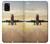 S3837 飛行機離陸日の出 Airplane Take off Sunrise Samsung Galaxy A31 バックケース、フリップケース・カバー