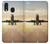 S3837 飛行機離陸日の出 Airplane Take off Sunrise Samsung Galaxy A40 バックケース、フリップケース・カバー