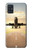 S3837 飛行機離陸日の出 Airplane Take off Sunrise Samsung Galaxy A51 5G バックケース、フリップケース・カバー