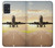 S3837 飛行機離陸日の出 Airplane Take off Sunrise Samsung Galaxy A51 5G バックケース、フリップケース・カバー
