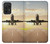 S3837 飛行機離陸日の出 Airplane Take off Sunrise Samsung Galaxy A52s 5G バックケース、フリップケース・カバー
