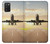 S3837 飛行機離陸日の出 Airplane Take off Sunrise Samsung Galaxy A03S バックケース、フリップケース・カバー