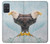 S3843 白頭ワシと氷 Bald Eagle On Ice Samsung Galaxy A71 バックケース、フリップケース・カバー