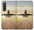 S3837 飛行機離陸日の出 Airplane Take off Sunrise Samsung Galaxy Z Fold 3 5G バックケース、フリップケース・カバー
