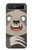 S3855 ナマケモノの顔の漫画 Sloth Face Cartoon Samsung Galaxy Z Flip 5G バックケース、フリップケース・カバー