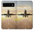 S3837 飛行機離陸日の出 Airplane Take off Sunrise Google Pixel 6 Pro バックケース、フリップケース・カバー