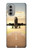 S3837 飛行機離陸日の出 Airplane Take off Sunrise Motorola Moto G51 5G バックケース、フリップケース・カバー