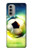 S3844 輝くサッカー サッカーボール Glowing Football Soccer Ball Motorola Moto G51 5G バックケース、フリップケース・カバー