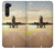 S3837 飛行機離陸日の出 Airplane Take off Sunrise Motorola Edge バックケース、フリップケース・カバー